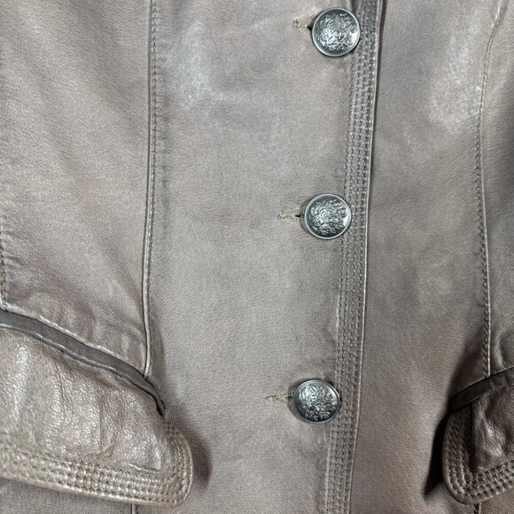 DANIER Women's Tan Leather Jacket - Picture 7 of 14